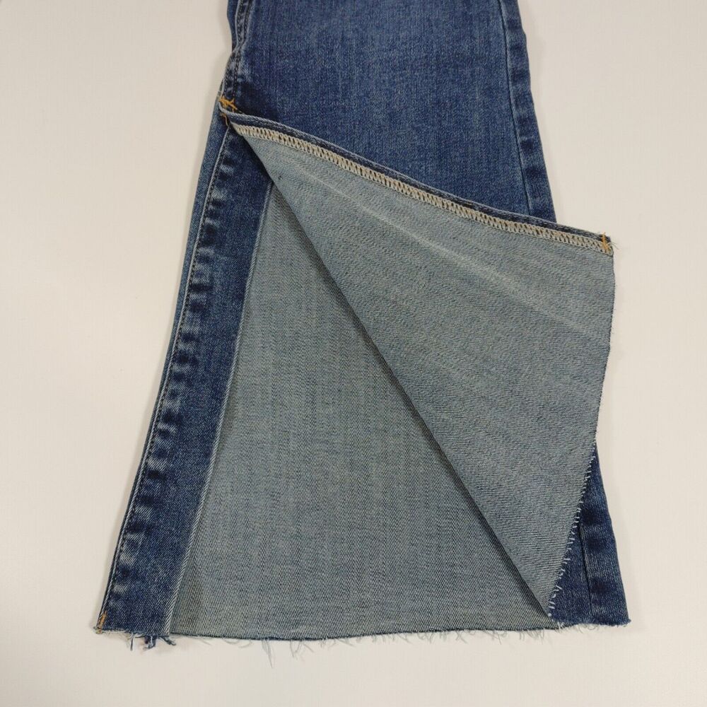 Urban Revivo ASOS Split Hem Flare Jeans NWT Blue High Rise Bootcut Size 4 - Picture 7 of 16
